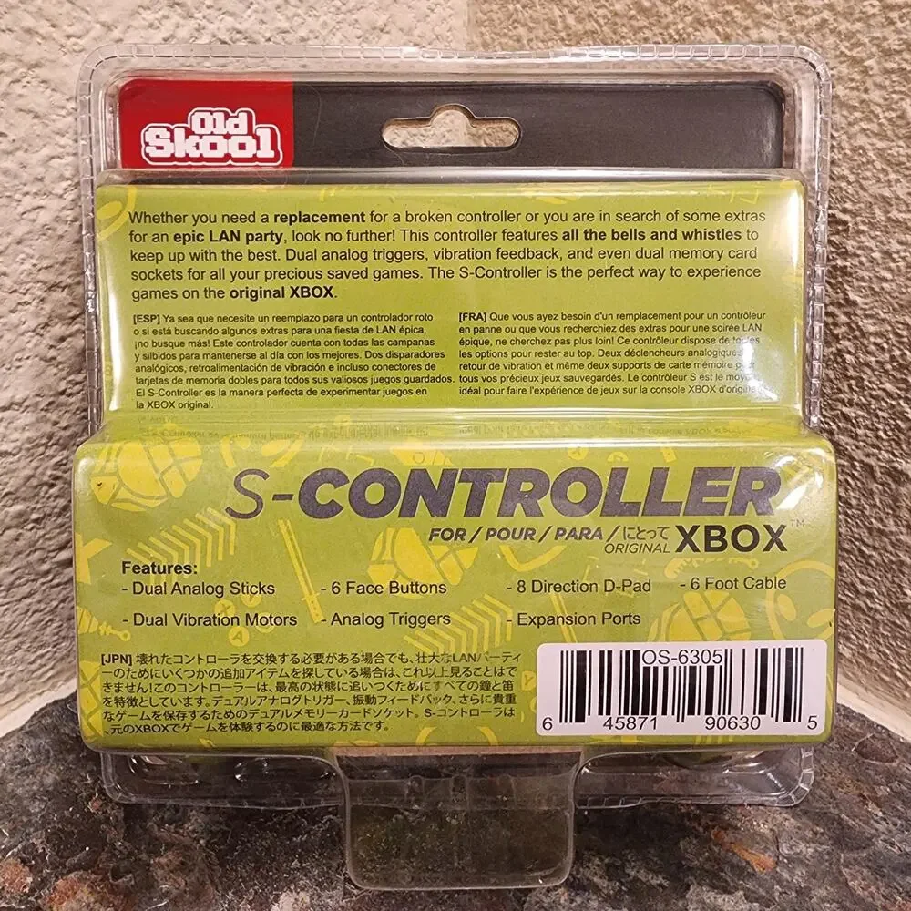 Xbox Controller Gamepad Type-S, Black (NEW) - Microsoft - Old Skool